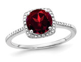 1.60 Carat (ctw) Garnet Solitaire Ring in Sterling Silver